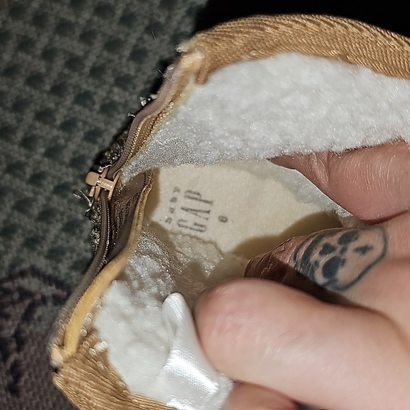 Baby Gap boots sherling yeti monster design zipper closure lined S3 - Picture 6 of 6